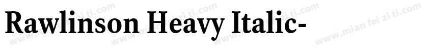 Rawlinson Heavy Italic字体转换
